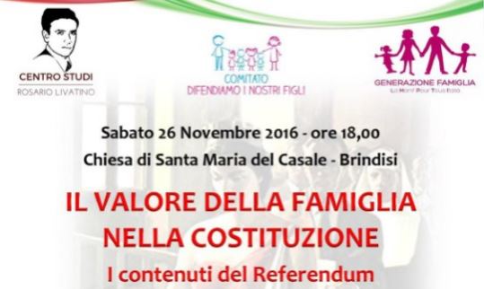 A Brindisi Convegno Sul Tema Il Valore Della Famiglia Nella Costituzione Brindisitime It Network News Da Brindisi E Provincia